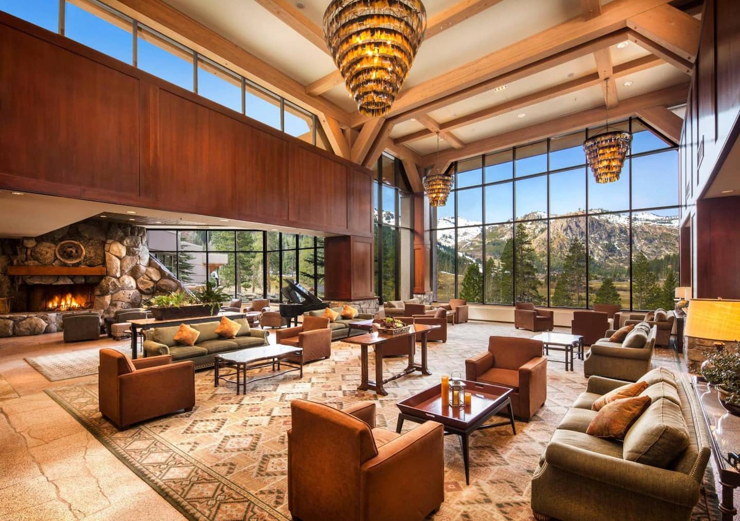 Everline Resort lobby with valley view