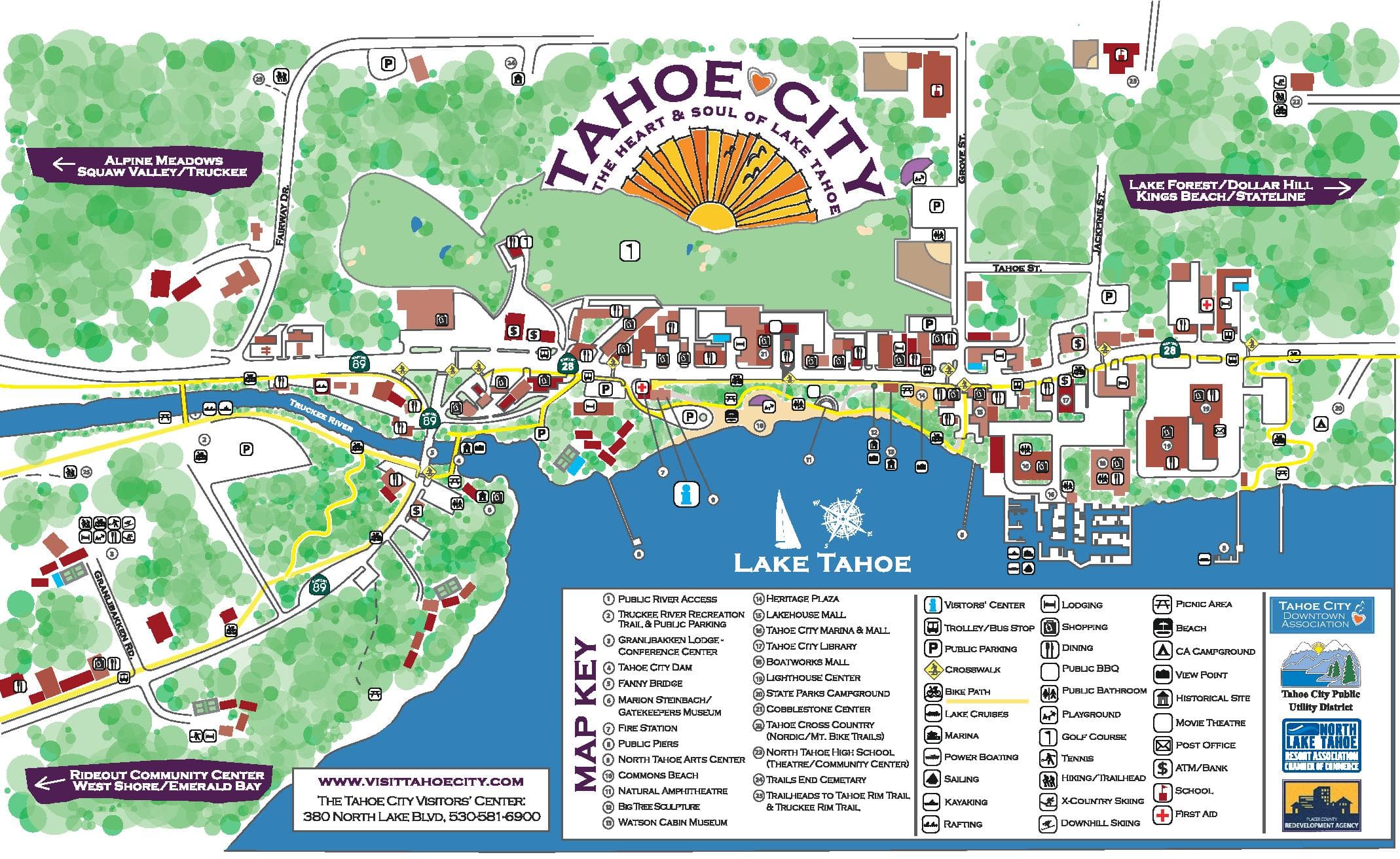 Tahoe City walking map